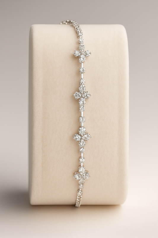 Luxuriöses Kristallarmband aus Edelstahl – Minimalistisch & Funkelnd